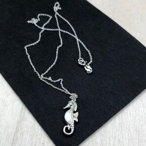 NVC Nataliya V Collister 925 Sterling Silver Seahorse MOP Pendant Necklace